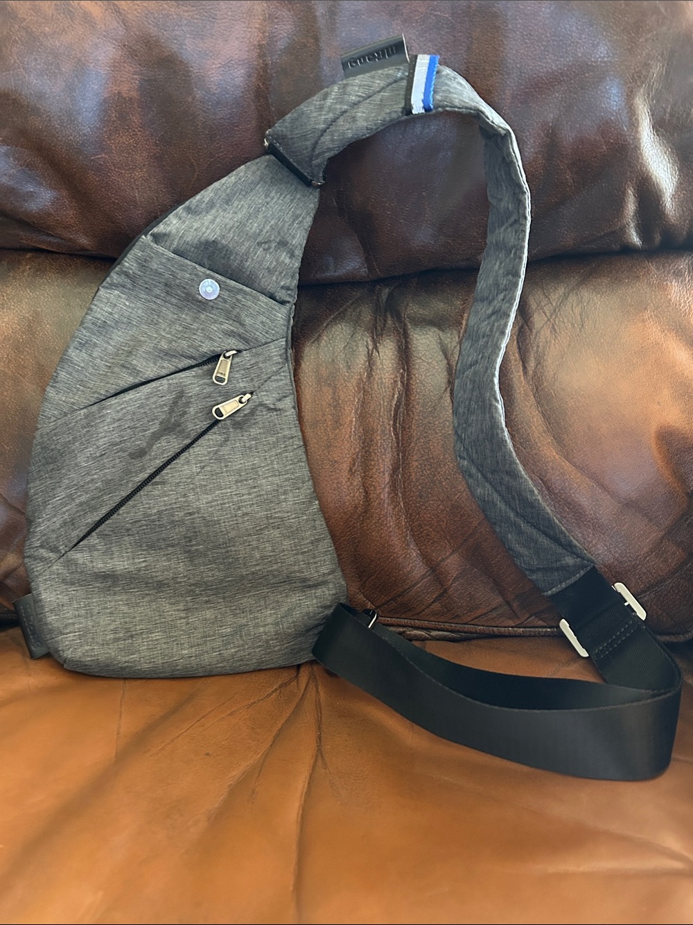 Sling Belt Bag in Heather Gray - Modern Hands-Free Carry